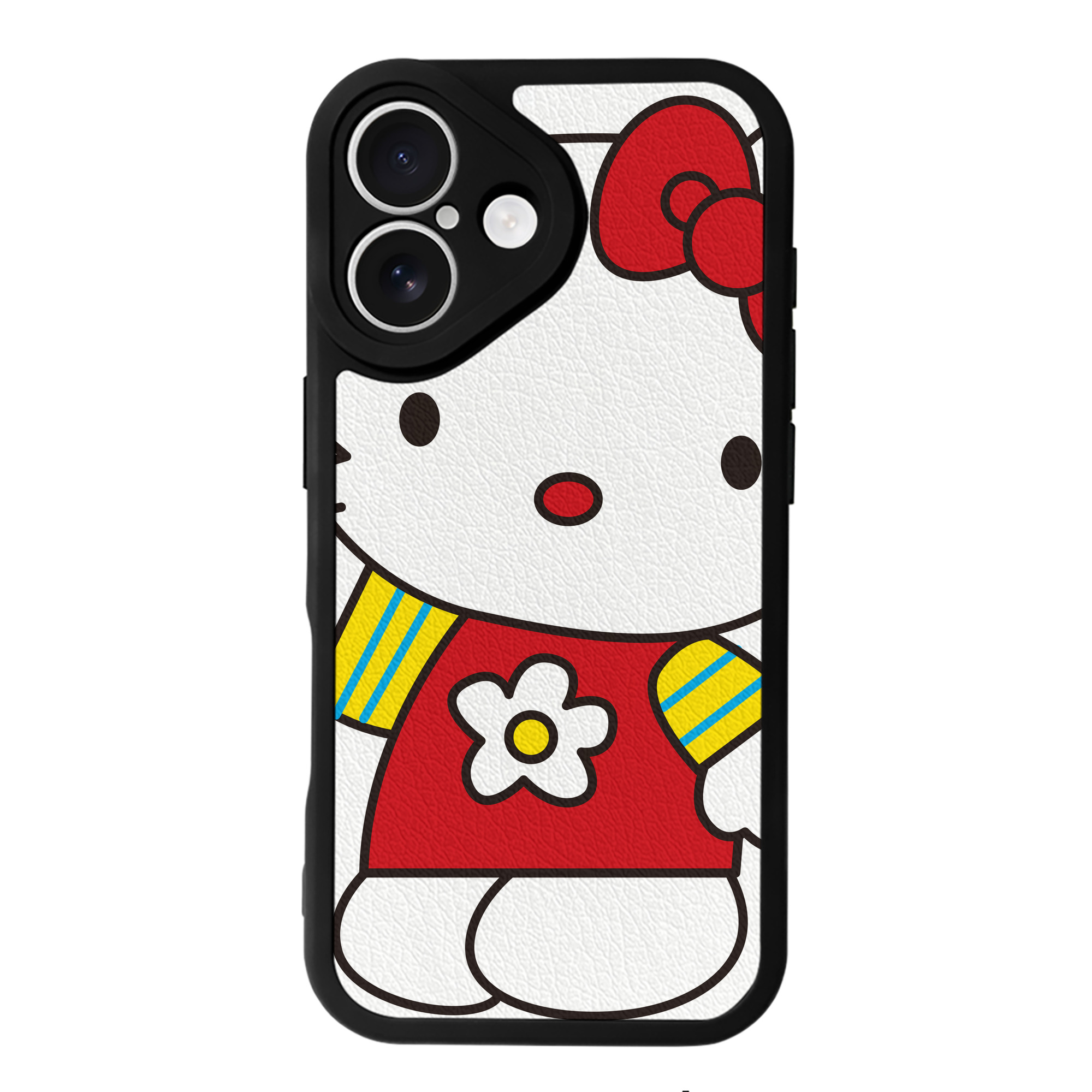 （画像用） Hello Kitty ハローキティ 【iPhone 16シリーズ対応】シリコンスマホケース（レザー調） 材質：シリコン